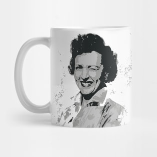 Betty White (Splatter Grayscale) Mug